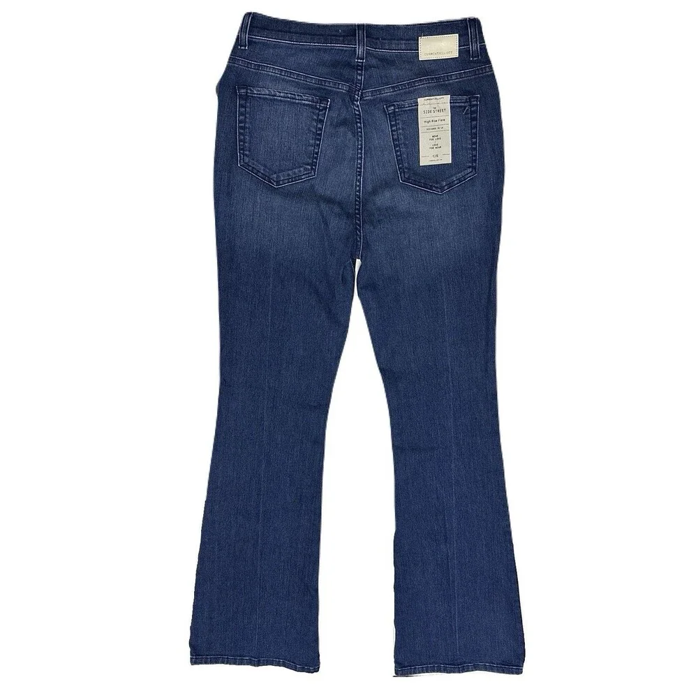 NEW Current/Elliott Womens Size 29 Side Street High Rise Flare Medium Wash Jeans